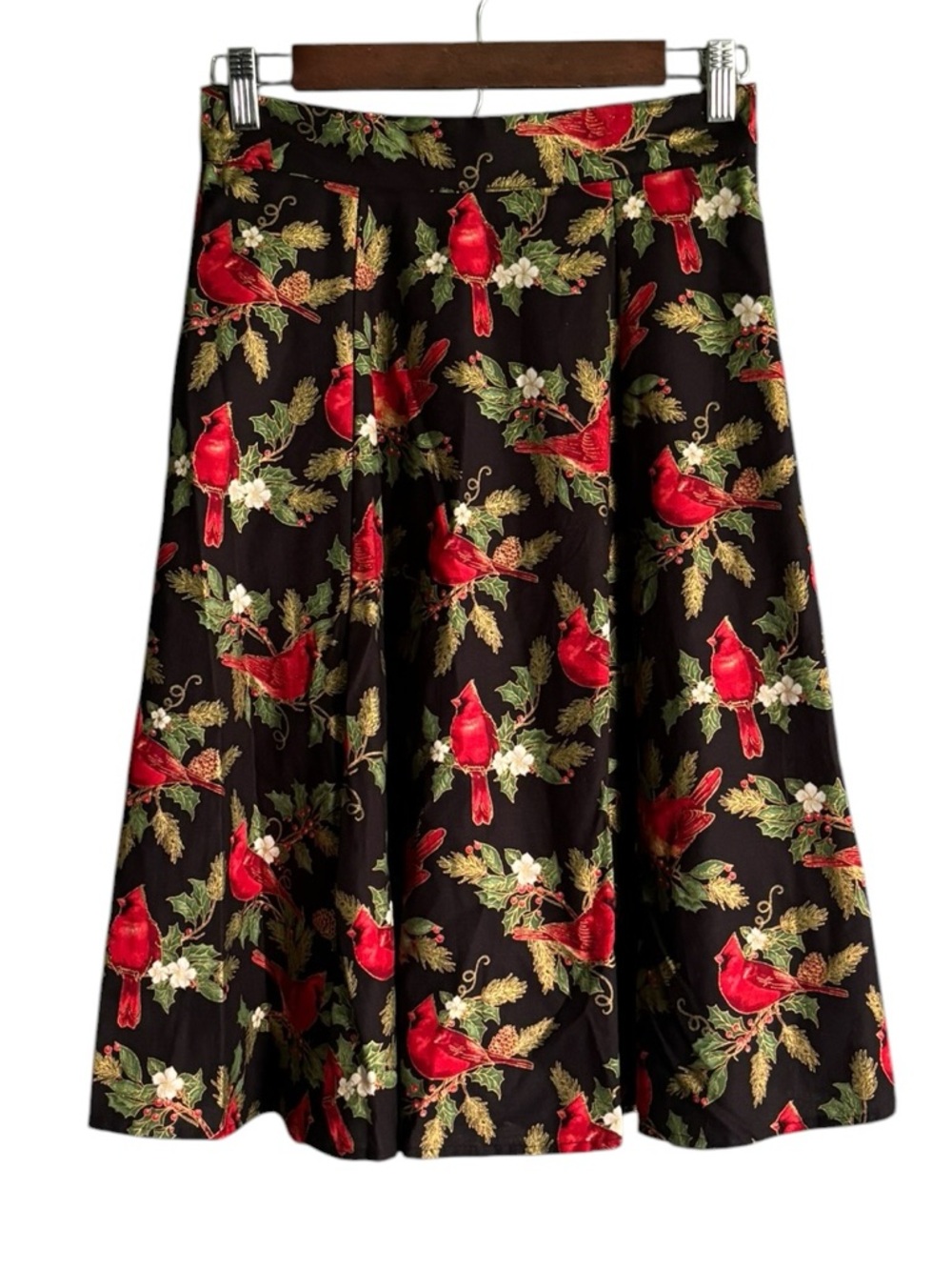 Heart of Haute Cardinal Pleated Circle Skirt Size Small